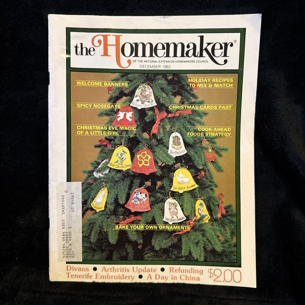 Vintage The Homemaker Magazine December 1983 Christmas Cards Bake Ornaments